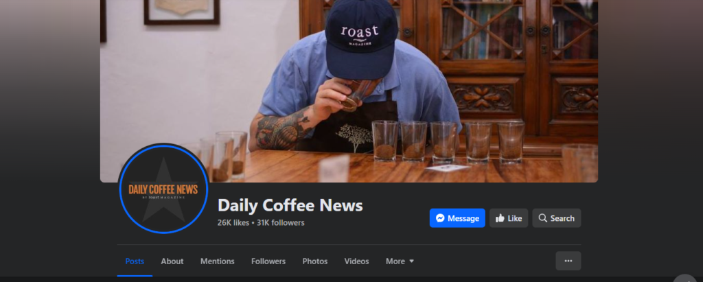 Daily Coffee News uses social media to share updates on coffee topics, from seed to cup, covering origins, logistics, sustainability, retail, and consumer trends.