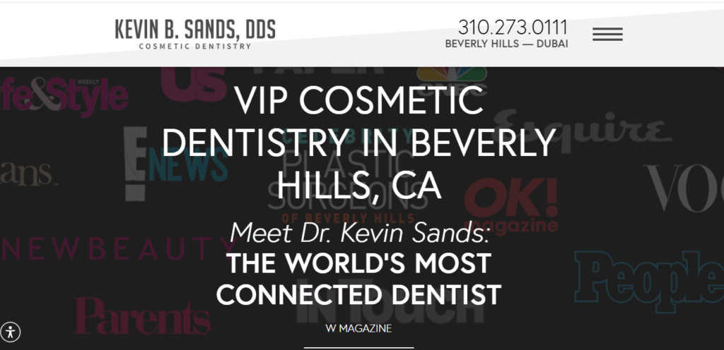 Welcome to Dr. Kevin B. Sands' blog! As a leading expert in dental care and cosmetic dentistry, with offices in Beverly Hills and Dubai, Dr. Sands has transformed thousands of smiles over the past 15 years. His website expands his reach, allowing patients to easily access his services, learn about treatments, and stay informed through his blog.